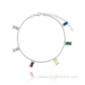 Customized 925 Sterling Silver Colorful Jewelry Bracelet